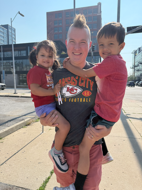 Me holding Logan and Ororo in Kansas City